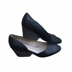 Eileen Fisher Half d’Orsay Demi Wedge Shoes Size 7